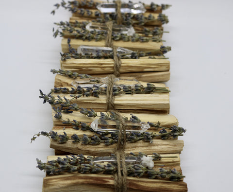 Palo Santo + Lavendar + Quartz point