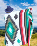Mexican Blanket ~ Aztec Diamond Design - SHIPS FREE!