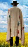 Mexican Blanket ~ Thunderbird (Ivory/White) - SHIPS FREE!