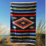 Mexican Blanket ~ Aztec Diamond Design (Steel Blue) - SHIPS FREE!