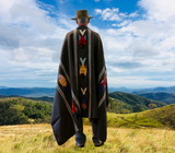 Mexican Blanket ~ Manta de Pescado (Charcoal) - SHIPS FREE!