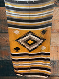 Mexican Blanket ~ Aztec Diamond Design (Gold) - SHIPS FREE!