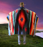 Mexican Blanket ~ Aztec Diamond Design (Navy) - SHIPS FREE!