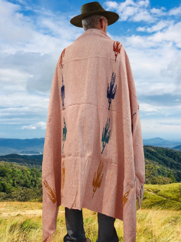 Mexican Blanket ~ Thunderbird (Baby Pink) - SHIPS FREE!