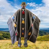Mexican Blanket ~ Manta de Pescado (Charcoal) - SHIPS FREE!