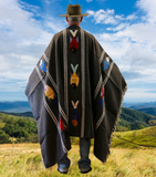 Mexican Blanket ~ Manta de Pescado (Charcoal) - SHIPS FREE!