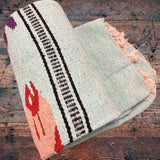 Mexican Blanket ~ Manta de Pescado (Mint) - SHIPS FREE!