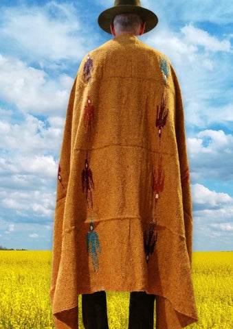 Mexican Blanket ~ Thunderbird (Mustard) - SHIPS FREE!