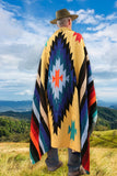 Mexican Blanket ~ Aztec Diamond Design (Sunshine Yellow) - SHIPS FREE!