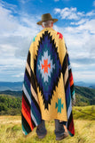 Mexican Blanket ~ Aztec Diamond Design (Sunshine Yellow) - SHIPS FREE!