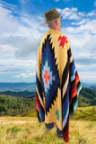 Mexican Blanket ~ Aztec Diamond Design (Sunshine Yellow) - SHIPS FREE!