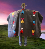 Mexican Blanket ~ Manta de Pescado (Charcoal) - SHIPS FREE!