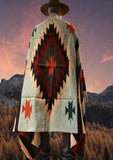 Mexican Blanket ~ Aztec Diamond Design (Powder Blue/Red) - SHIPS FREE!