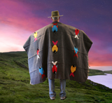 Mexican Blanket ~ Manta de Pescado (Charcoal) - SHIPS FREE!