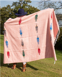 Mexican Blanket ~ Thunderbird - (Rose Pink/Baby Pink) - SHIPS FREE!