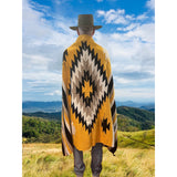 Mexican Blanket ~ Aztec Diamond Design (Gold) - SHIPS FREE!