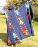 Mexican Blanket ~ Manta de Pescado (Navy) - SHIPS FREE!