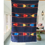 Mexican Blanket ~ Manta de Pescado (Navy) - SHIPS FREE!