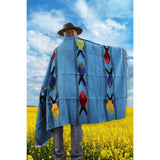 Mexican Blanket ~ Pescado de Manta (Sky Blue) - SHIPS FREE!